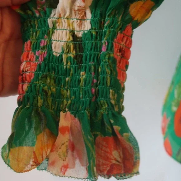 Women’s Cara Cara Patricia Garden Green Top Blouse Medium $425 NWT - Picture 6 of 9